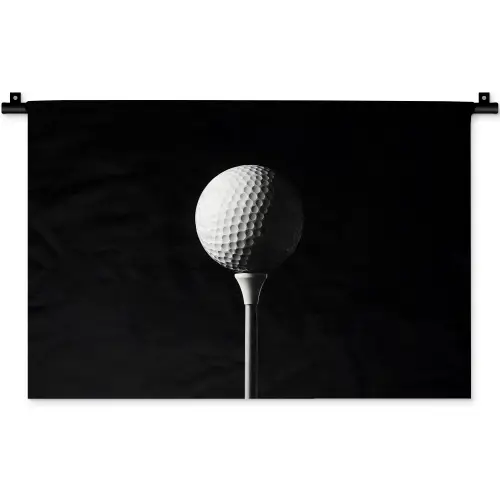 Golfbal - Minimalistisch - Wit Wandkleed katoen klein -zz3d