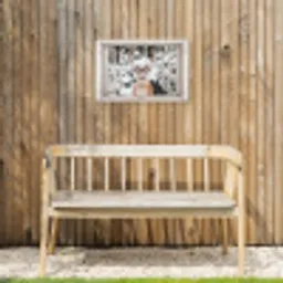Doorkijk - Hert - Sneeuw - Winter - Bos - Dieren - Natuur Tuinposter op houten frame 2 cm dik klein -sfeer4
