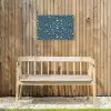Terrazzo -  Patroon - Kleurrijk - Diep blauw Tuinposter op houten frame 2 cm dik klein 845 -sfeer4