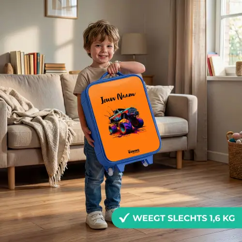 Rainbow Wheels Kinderkoffer - Blauw klein -sfeer2_NL