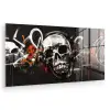 Schedels - Kunst - Donker - Rood plexiglas 5mm klein -zzzproduct_nieuw