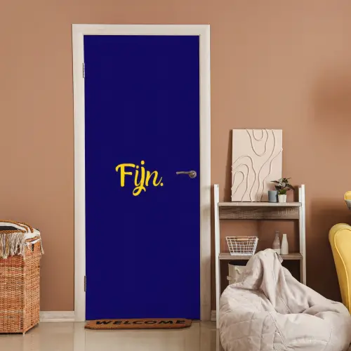 Blauw - Geel - Fijn deurposter klein -sfeer1