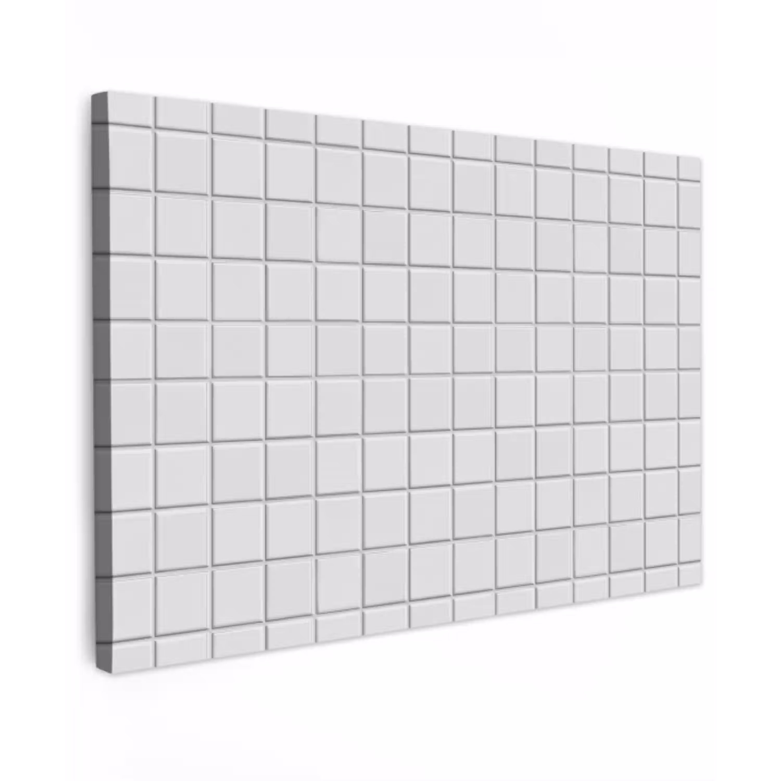 Patroon - Tegels - Grijs - Wit canvas 2cm klein 34 -z3d