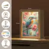 IJsvogel - Bloesem - Natuur - Vogels - Bloemen Light Box met kabel (Tafellamp) klein -USP_NL