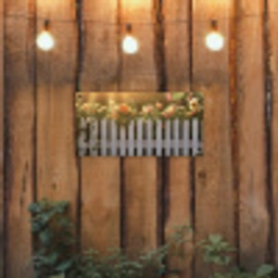 Rozen - Hek - Zonlicht tuinposter los doek klein -sfeer1