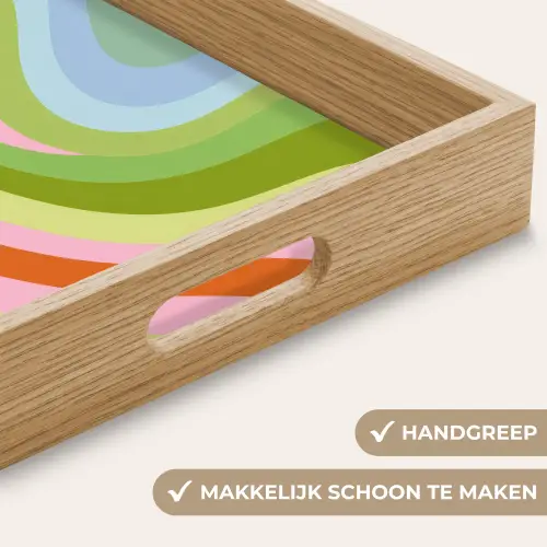 Lijnen - Pasteltinten - Golvend Dienblad Rechthoek middel -USP_HandgreepNL