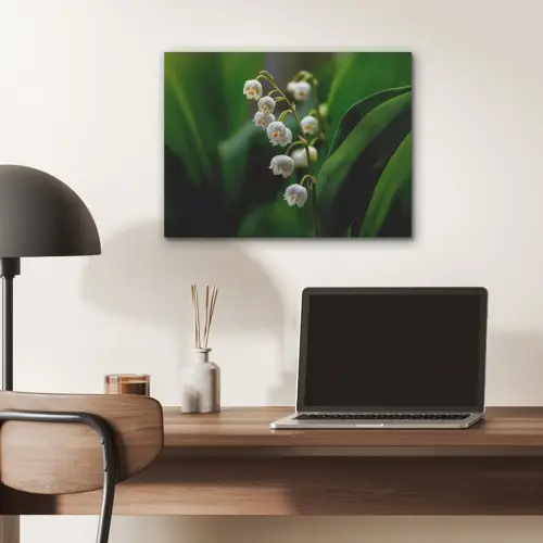 Bloemen - Wit - Bladeren - Lelietjes PET vilt klein -sfeer5
