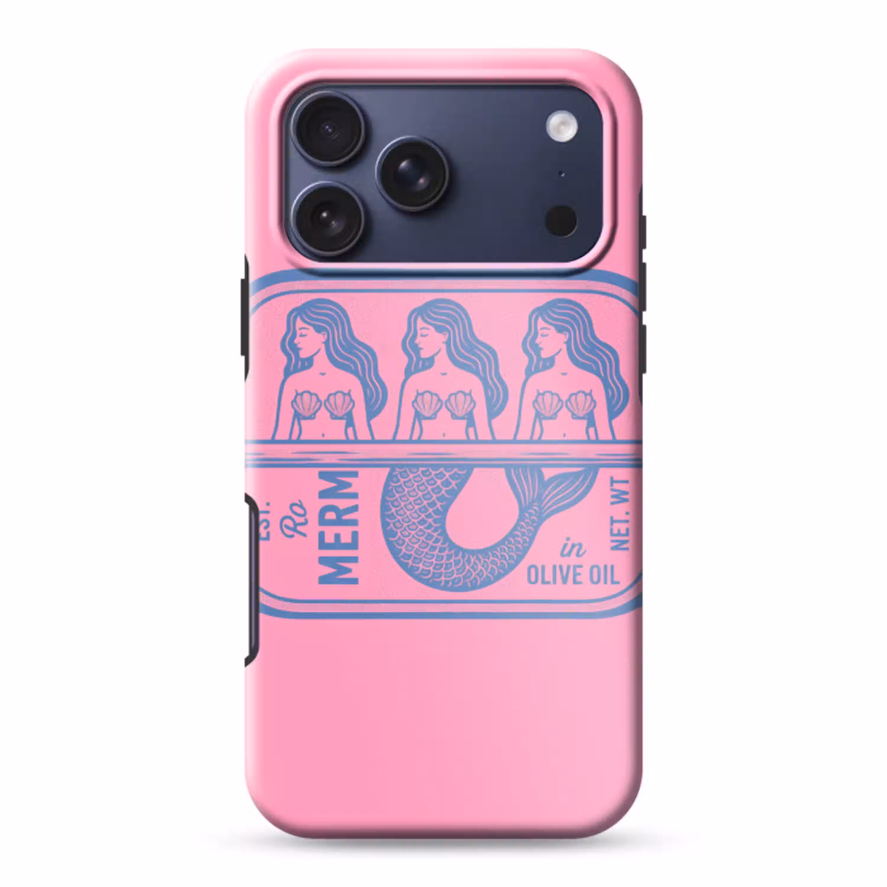 Meermin - Sardineblik - Illustratie - Roze - Retro Toughcase MagSafe Apple iPhone 17 Pro Max klein -3d