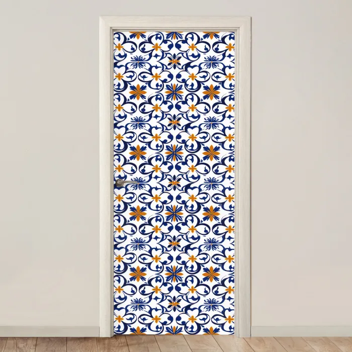 Patroon - Modern - Kleurrijk deurposter klein 289 -3d_beige