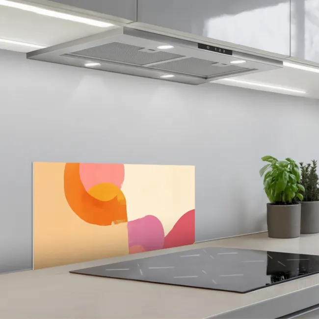 Vormen - Abstract - Kleurrijk keuken achterwand spatscherm klein -3d_schuin