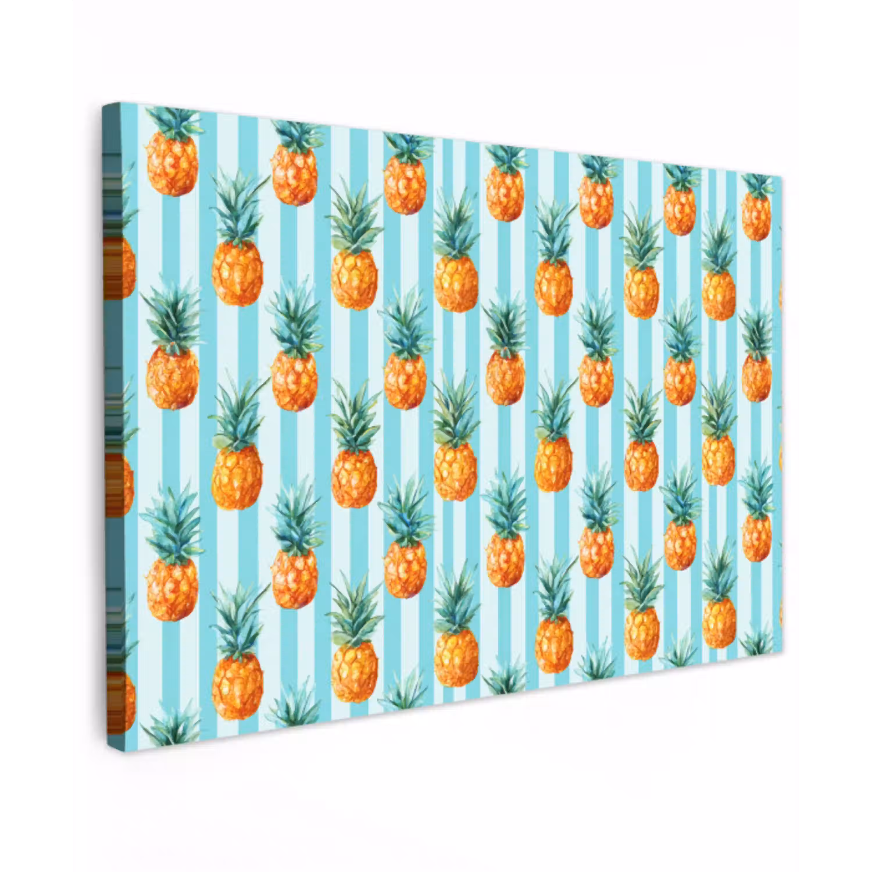 Ananas - Strepen - Groen canvas 2cm klein 34 -z3d
