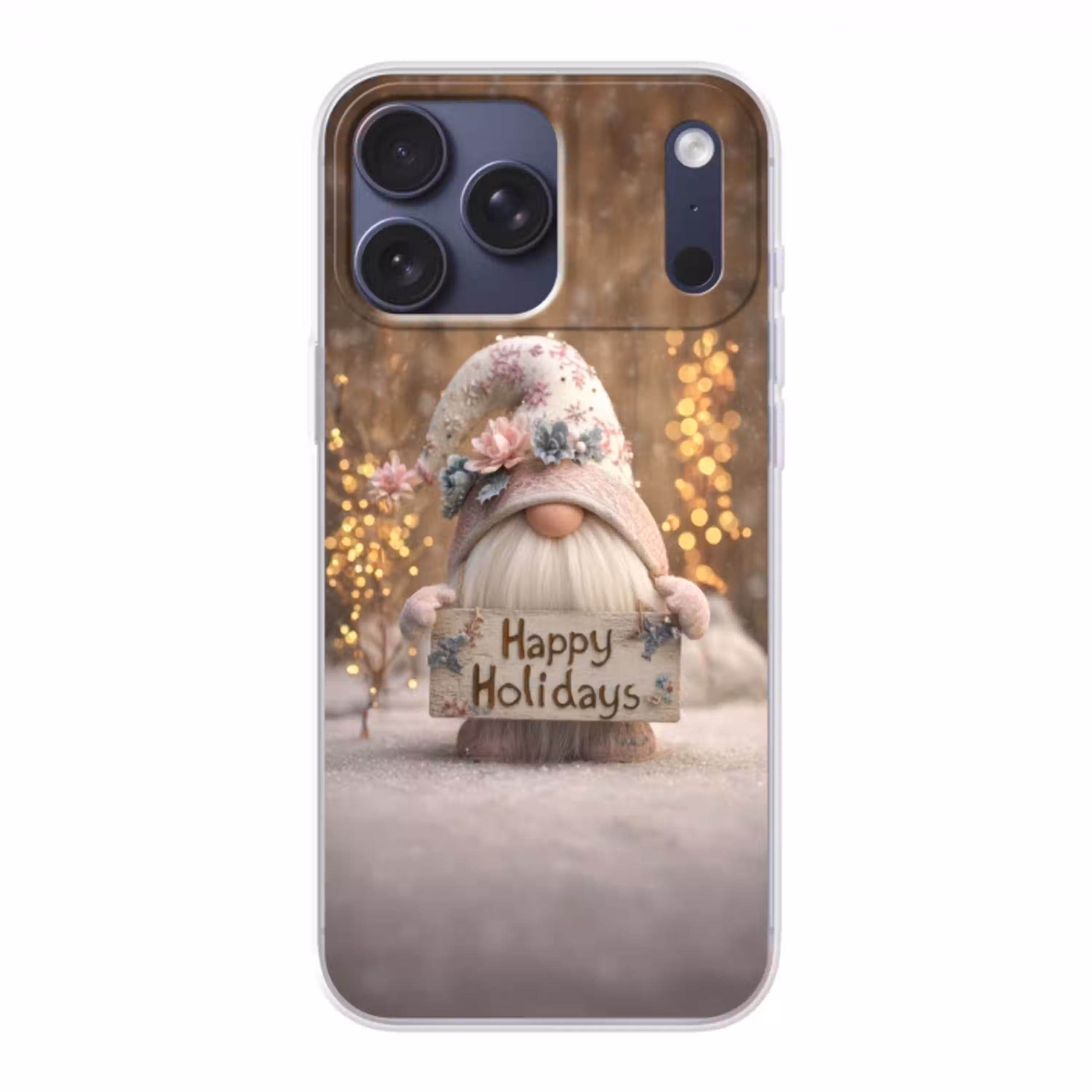 Kerst - Gnome - Bord - Kleurrijk Telefoonhoesje iPhone 17 Pro Max klein -3d