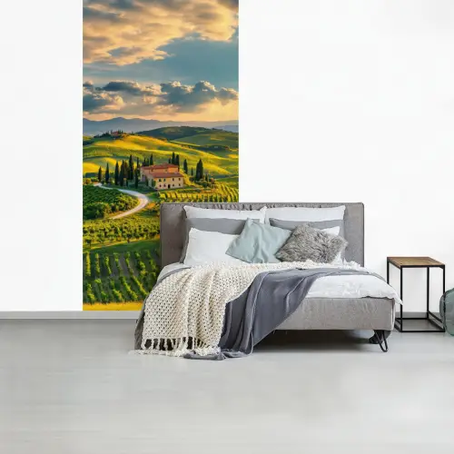 Toscane - Landschap - Wijngaarden fotobehang vinyl groot -slaapkamer