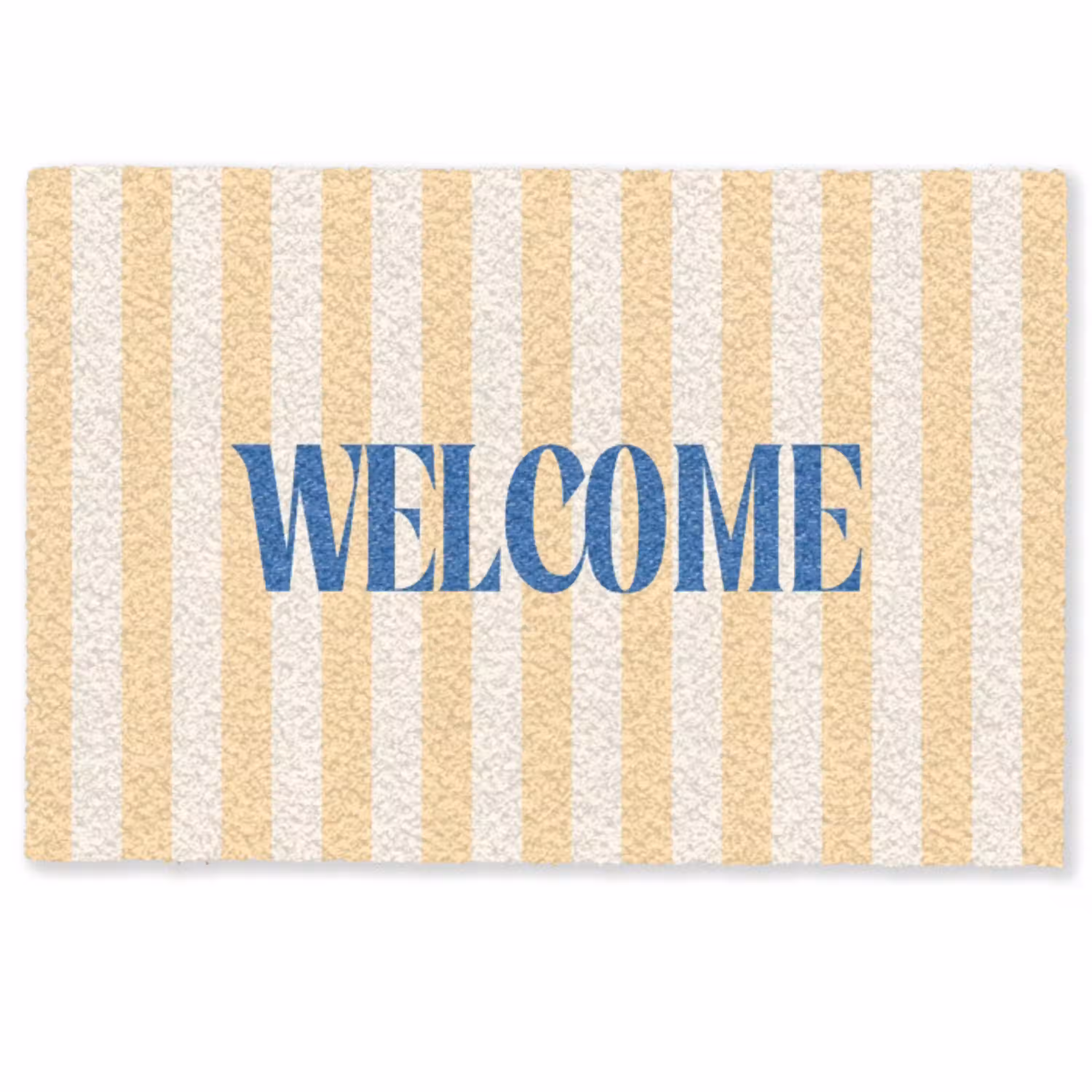 Blauw - Geel - Strepen - Welcome Deurmat klein -zkaufland3d