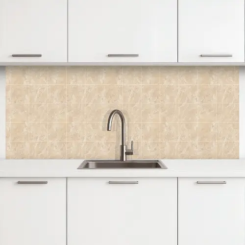 Marmer - Tegels - Beige keuken achterwand 2 middel 871 -3d