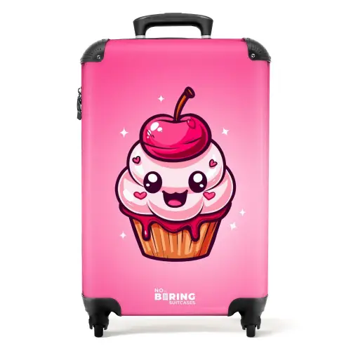 Carrie cupcake Koffer - NBS - Handbagage middel -productfoto_recht