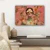 Vrouw - Bril - Roze - Bloemen canvas 2cm klein -sfeer6