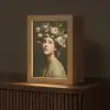 Bloemenstilte - Vrouw - Portret Light Box met kabel (Tafellamp) klein -z3d_website