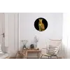 Panter - Realistisch - Bruin Wandcirkel aluminium klein -woonkamer