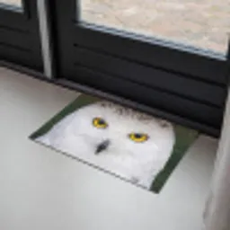 Sneeuwuil - Portret - Geel Deurmat klein -sfeer2