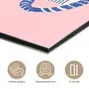 Kat - Illustratie - Minimalistisch - Roze aluminium wit klein -closeup_NL