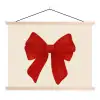 Strik - Symmetrisch - Rood - Lint textielposter latten blank klein -3d