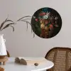 Festoen van vruchten en bloemen - Schilderij van Jan Davidsz. de Heem Wandcirkel behangsticker klein -sfeer3