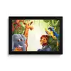 Jungle - Jongens - Meiden - Baby - Olifant - Leeuw - Giraf fotolijst zwart zonder passe partout klein -3d