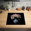 Bloemen - Roze - Tulpen - Vaas Inductie beschermer vinyl 3mm middel -sfeer5