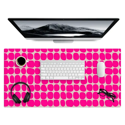 Stippen - Patroon - Roze Muismat XXL klein 681 -3d