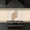 Symmetrische bocht - Koperkleurig keuken achterwand spatscherm klein -sfeer1