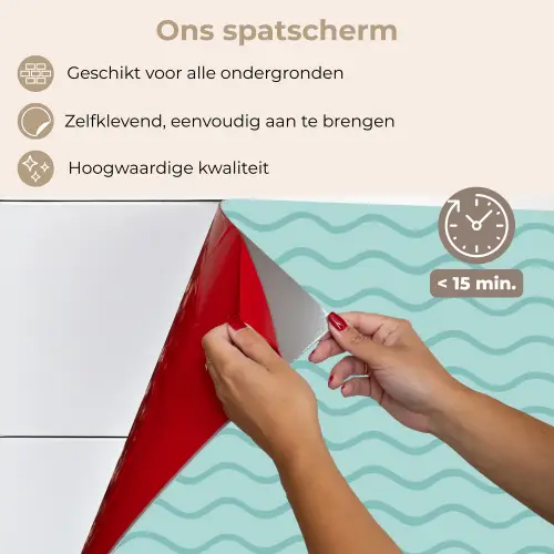 Zee - Dieren - Bluewave - Blauw keuken achterwand spatscherm klein 900 -spatscherm_NL