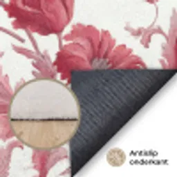 Barok - Patroon - Rood Vloerkleed Rechthoek klein 1091 -uniquesellingpoint_antislip_NL_DE