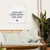 Spreuken - Thuis is het plekje waar de liefde woont - Quotes tuinposter los doek klein -sfeer7