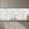 Bloemen - Zwart - Wit - Design - Flora keuken achterwand 2 middel 871 zz_3dshopping
