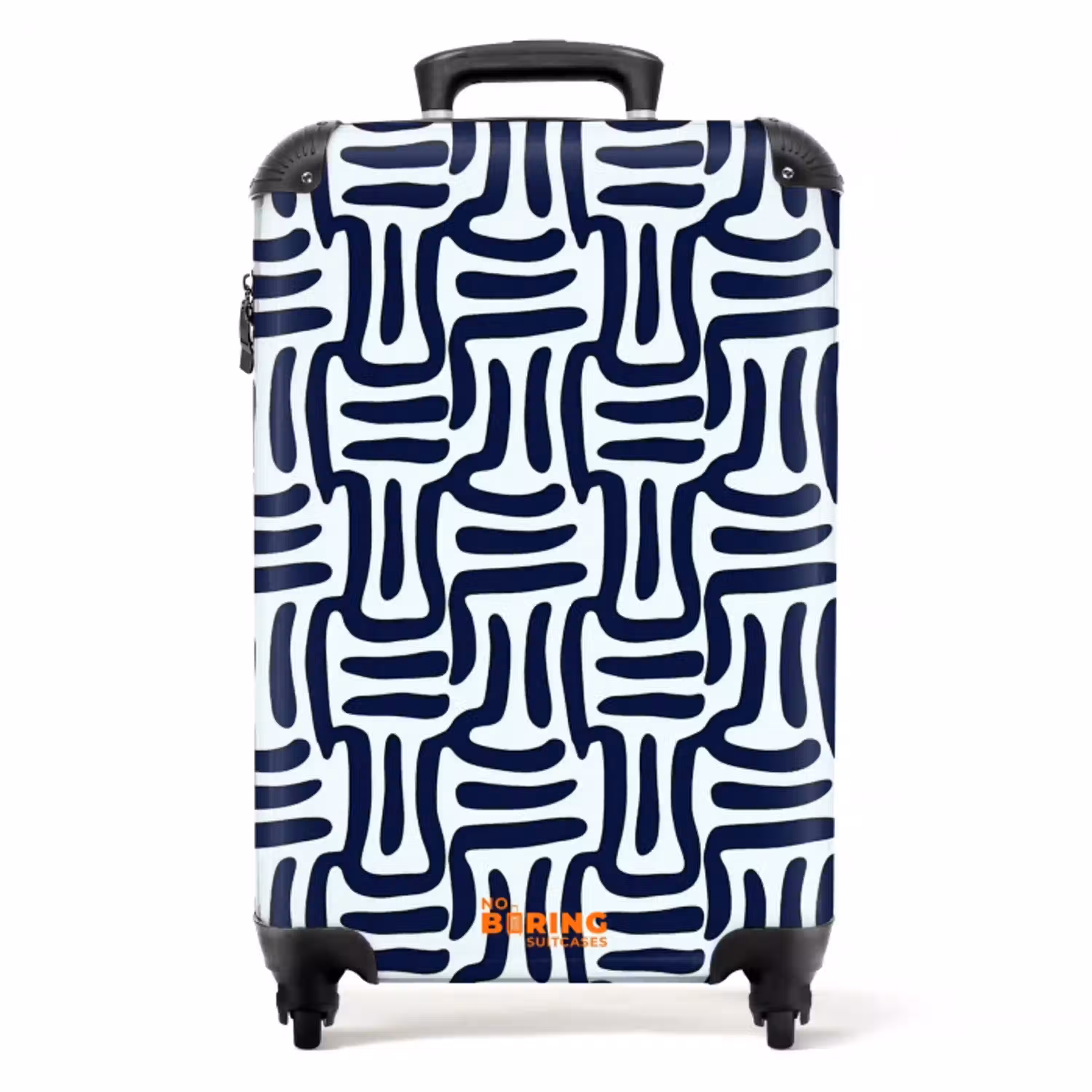 Abstract - Modern - Blauw NBS - Handbagage koffer - Volwassenen Unisex middel -productfoto_recht