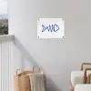 Vis - Minimalistisch - Blauw - Lijn tuinposter los doek klein -sfeer8