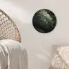 Blad - Groen - Nerven - Regendruppels Wandcirkel kunststof plaat 5mm dik klein -sfeer5