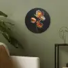 Bloem - Orchidee - Oranje Akoestische PET Vilt - Rond klein -sfeer2