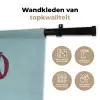 XOXO - Blauw - Rood Wandkleed katoen klein -sfeer2