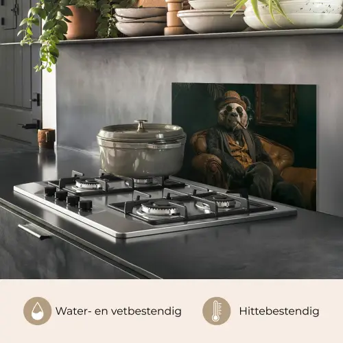 Panda - Hoed - Bril - Pak keuken achterwand spatscherm klein -usp_NL