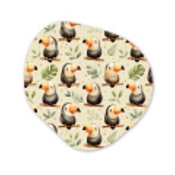 Toekans - Exotisch - Kleurrijk Wandcirkel Organisch Forex 3mm klein 629 -3d