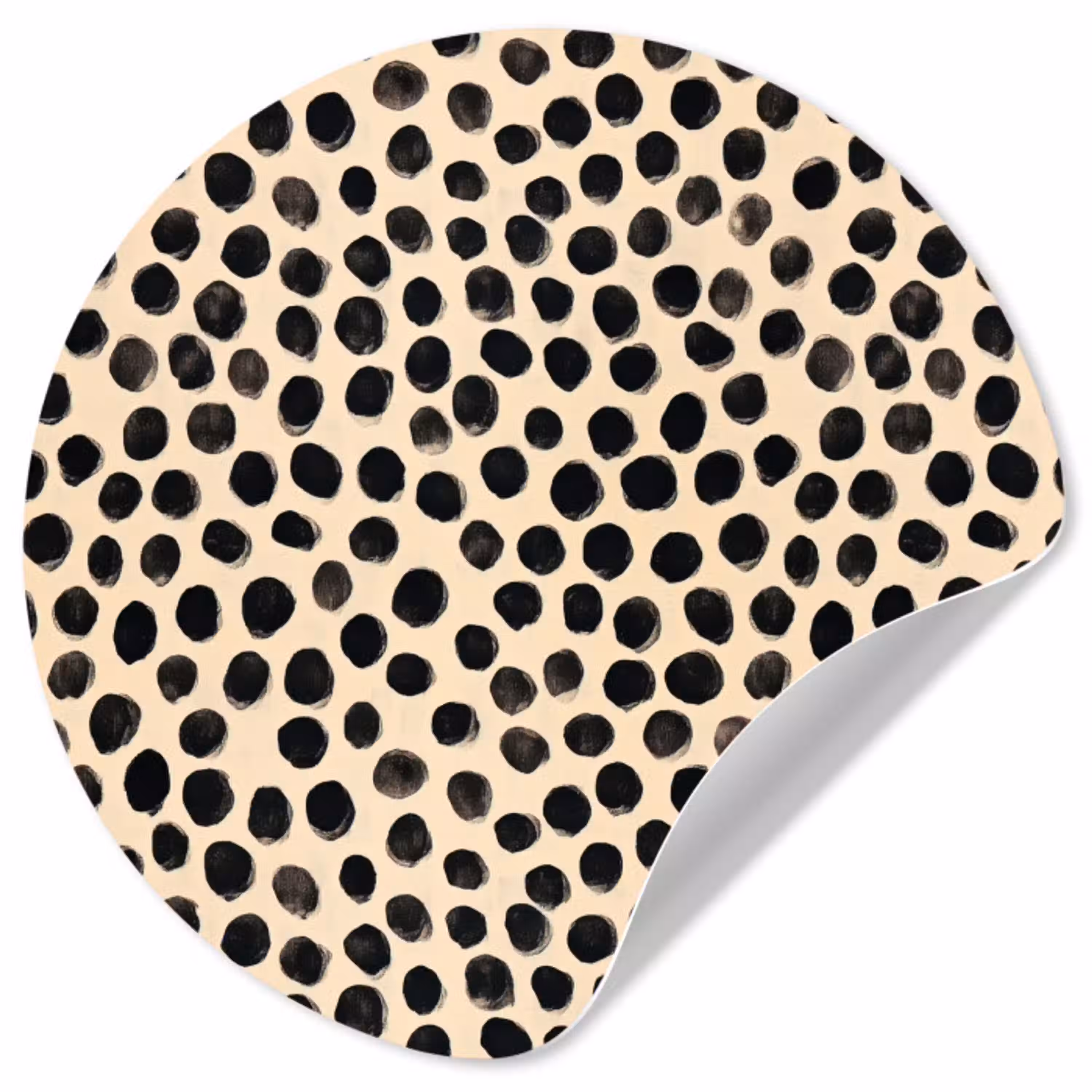 Stippen - Patroon - Zwart Wandcirkel behangsticker klein 186 -3d