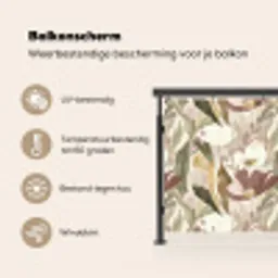 Bloemen - Aquarel - Kleurrijk Balkonbeschermer Duitsland klein 596 -specs_NL