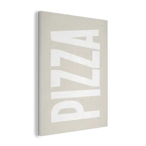 Pizza - Decoratie - Japandi - Wit PET vilt klein -3d