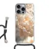 Close up - Pioenroos - Lichtroze Hoesje iPhone 16 Pro Max met koord klein -3d