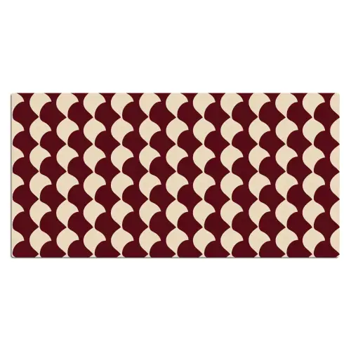 Rood - Tegelpatroon - Crème Muismat XXL klein 681 -3d_leeg
