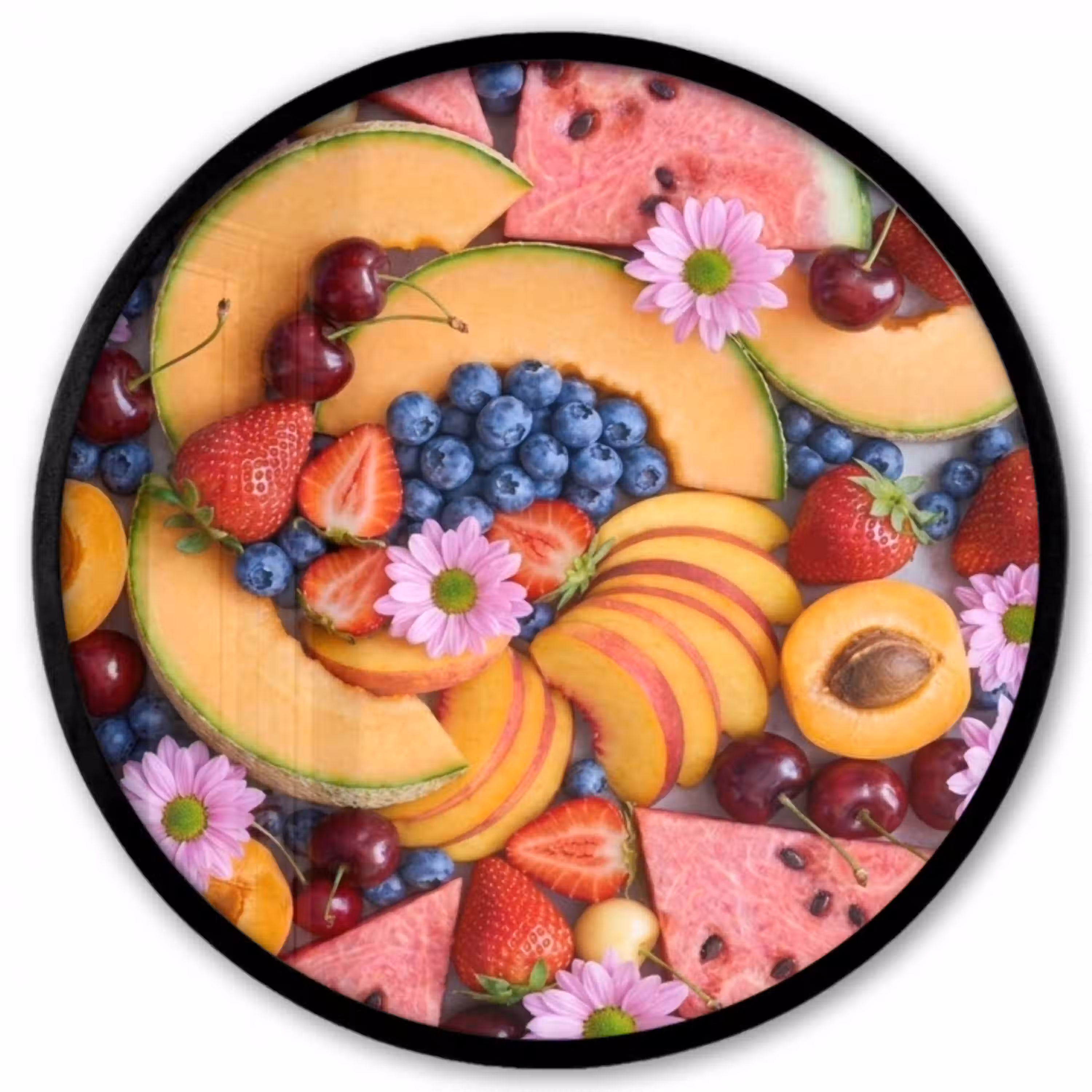 Eten - Fruit - Zomer - Kleurrijk Fotolijst rond zonder passe partout klein -3d