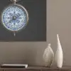Kompas - Delfts blauw - Zwart PET vilt klein -sfeer6_closeup