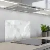 Marmer - Wit - Patronen - Steen - Marmerlook keuken achterwand spatscherm klein -3d_schuin
